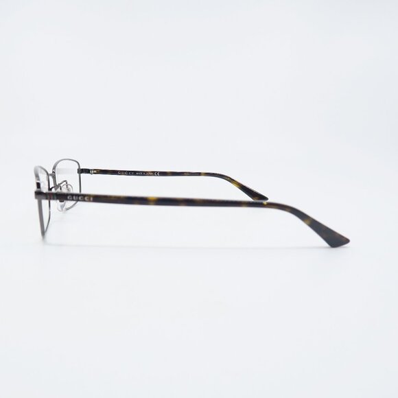 Gucci GG0063OJ 002 57mm Gunmetal/Havana Temples, New Men's Eyeglasses Frames. - Picture 7 of 9